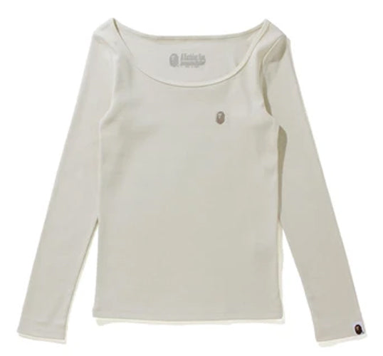 A BATHING APE Ladies' APE HEAD ONE POINT RIB L/S TEE