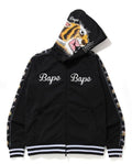 A BATHING APE TIGER JERSEY FULL ZIP HOODIE - happyjagabee store