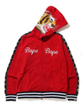 A BATHING APE TIGER JERSEY FULL ZIP HOODIE - happyjagabee store