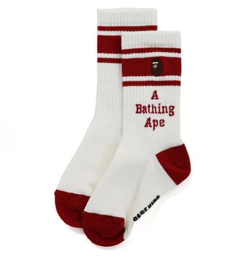 BAPE Christmas College Tee White/Red