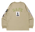 A BATHING APE MULTI LABEL RELAXED FIT L/S TEE