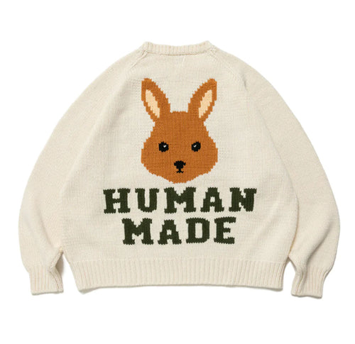 HUMAN MADE RABBIT RAGLAN KNIT SWEATER
