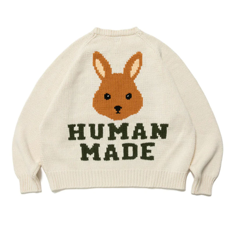 HUMAN MADE RABBIT RAGLAN KNIT SWEATER
