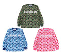 A BATHING APE ABC CAMO MESH RELAXED L/S TEE