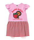 A BATHING APE BAPE KIDS HOOP STRAWBERRY MILO ONEPIECE