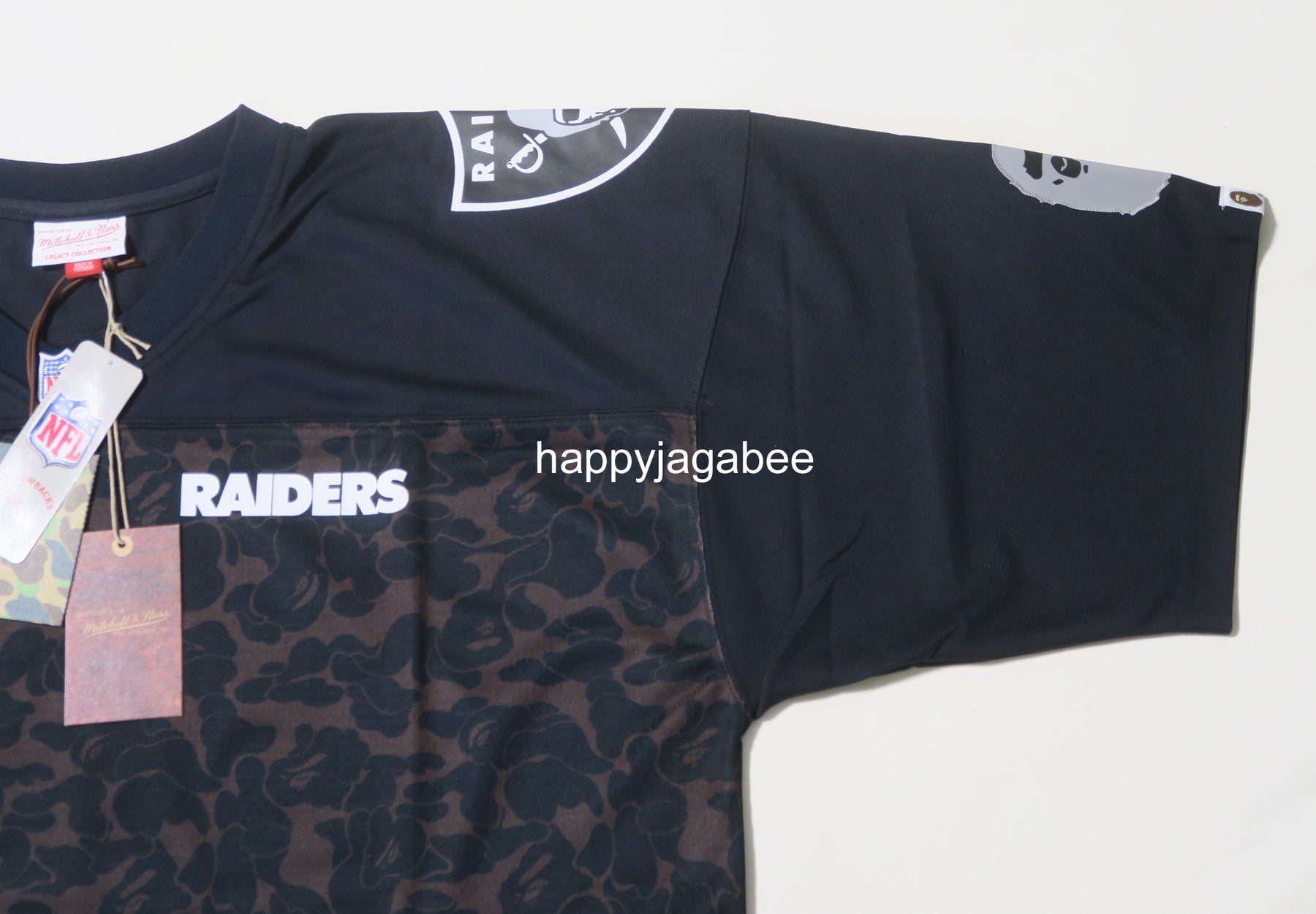 BAPE X MITCHELL & NESS NFL OAKLAND RAIDERS LEGACY JERSEY MENS