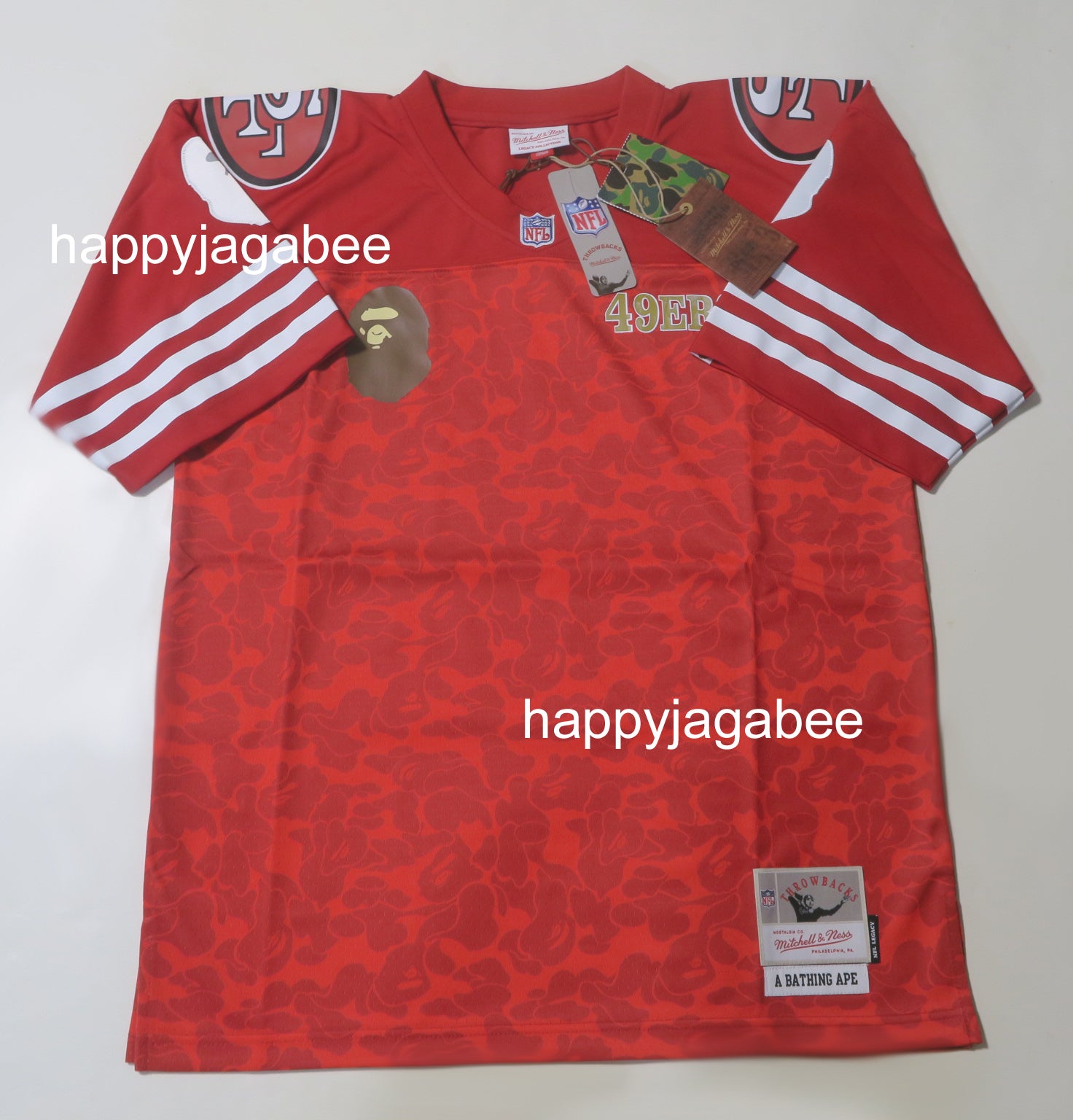 bape mitchell and ness nfl