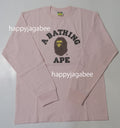 A BATHING APE COLLEGE L/S TEE