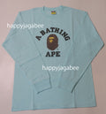 A BATHING APE COLLEGE L/S TEE