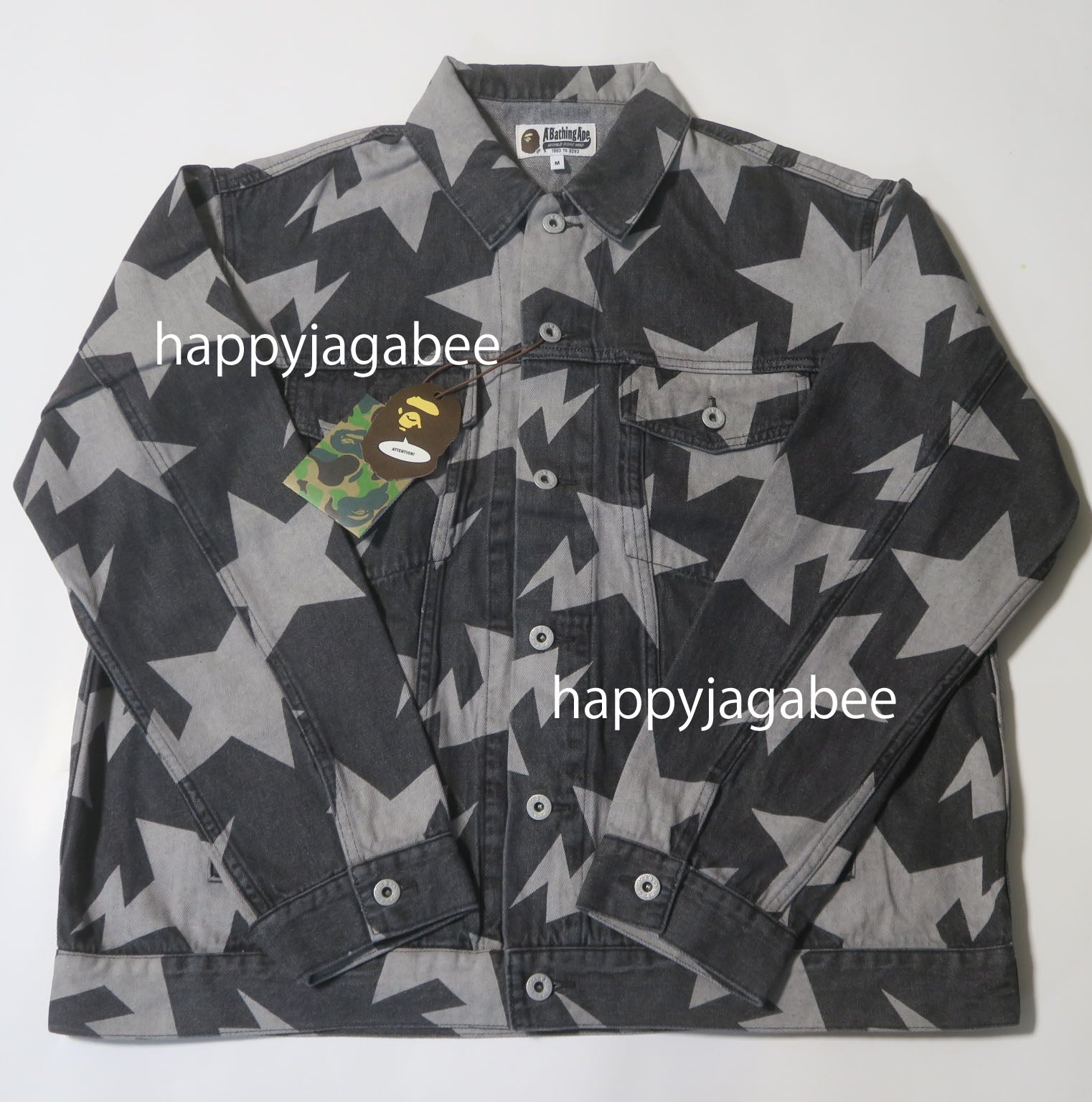 BAPE Sta Pattern Loose Fit Denim Jacket Indigo