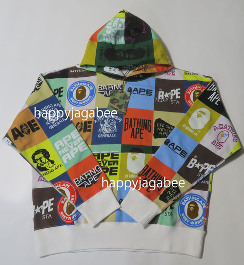 A BATHING APE BAPE CLASSIC LOGO LOOSE FIT PULLOVER HOODIE