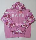 A BATHING APE Ladies' BAPE MARBLE CAMO OVERSIZED FULL ZIP HOODIE