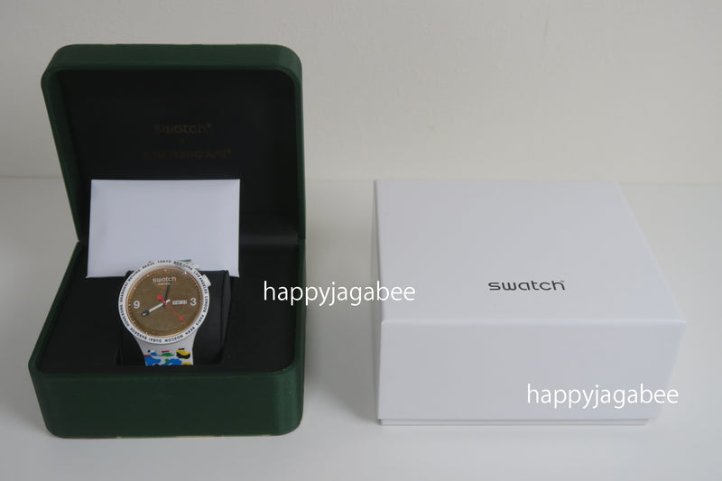 A BATHING APE SWATCH x BAPE BIG BOLD TOKYO WHITE MULTI CAMO