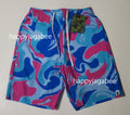 A BATHING APE MARBLE CAMO SHORTS
