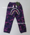 A BATHING APE BAPE KIDS COLOR CAMO SHARK SWEAT PANTS