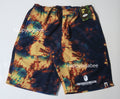 A BATHING APE TIE DYE BEACH SHORTS