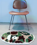 A BATHING APE ABC CAMO APE HEAD RUG MAT