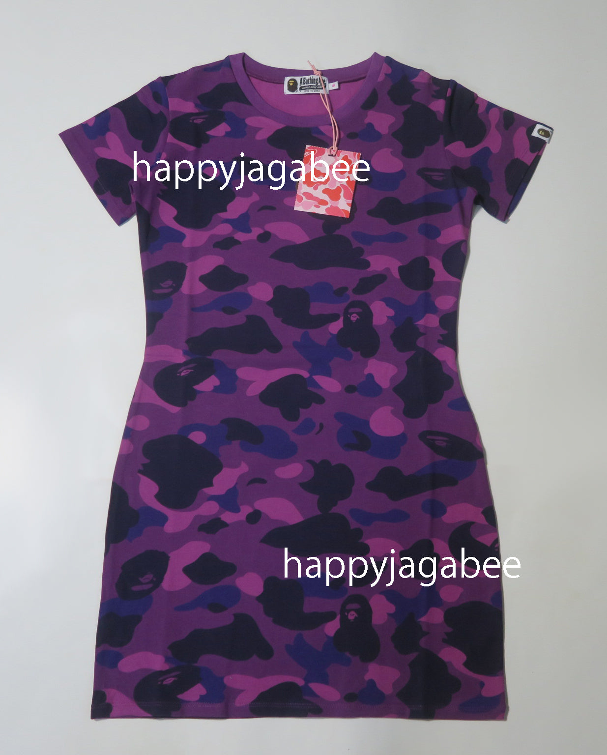 A BATHING APE Ladies COLOR CAMO BODYCON TEE ONEPIECE