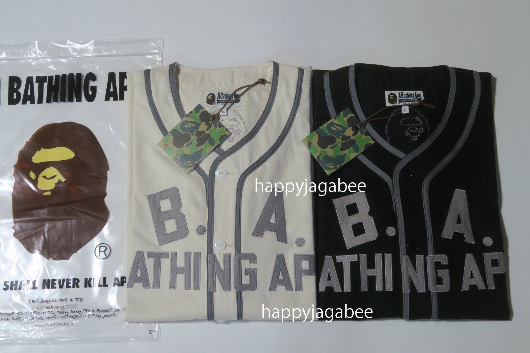 BAPE Majestic Baseball Shirt Shirt Black Men's - US