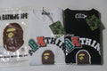 A BATHING APE MULTI FONTS RELAXED FIT COLLEGE HEAVY WEIGHT TEE
