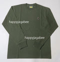 A BATHING APE MENS APE HEAD ONE POINT L/S TEE -ONLINE EXCLUSIVE-