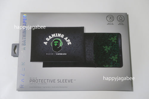 A BATHING APE BAPE x RAZER NEON CAMO 15.6INCH PROTECTIVE SLEEVE CASE
