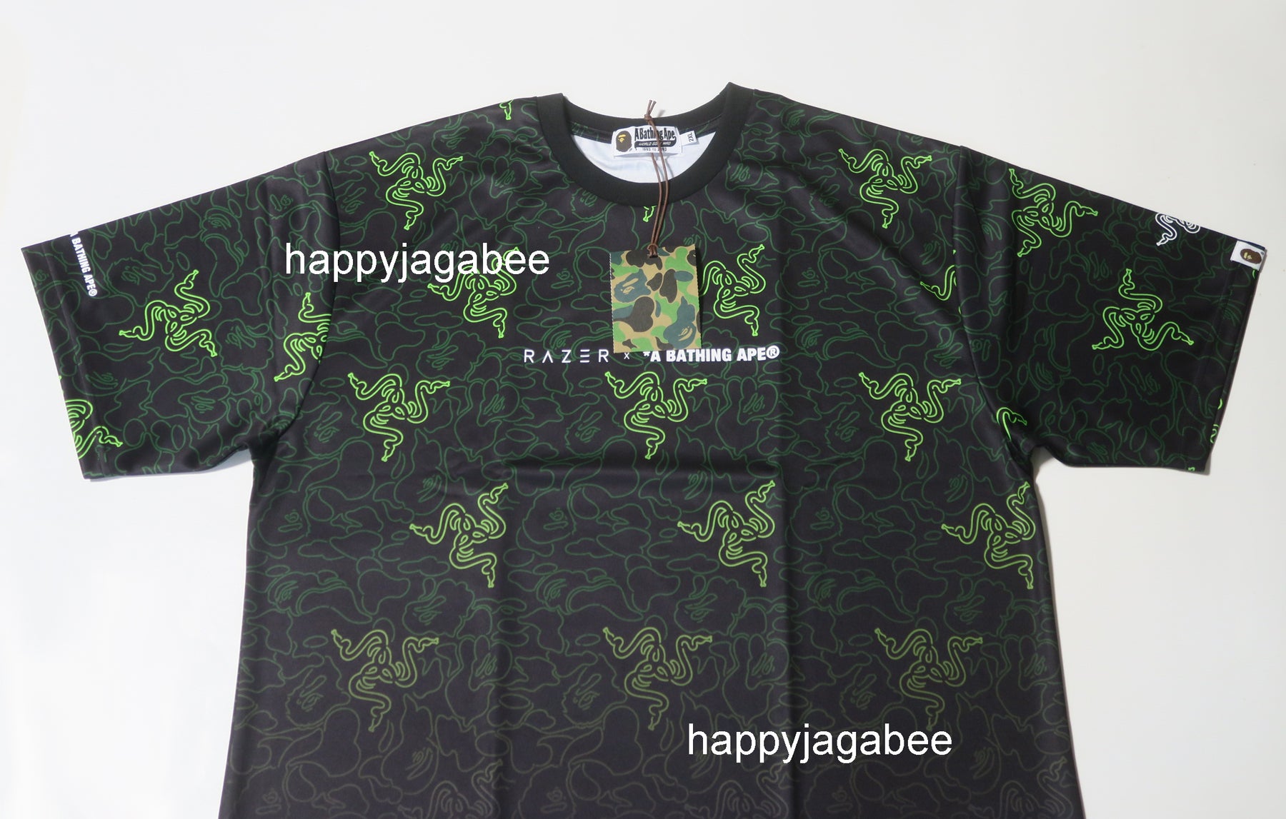 A BATHING APE BAPE x RAZER NEON CAMO TEAM TEE