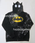 A BATHING APE BAPE × DC BATMAN FULL ZIP HOODIE