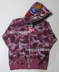A BATHING APE Ladies' GRID CAMO SHARK FULL ZIP HOODIE