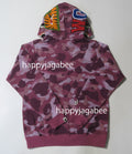 A BATHING APE Ladies' GRID CAMO SHARK FULL ZIP HOODIE