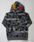 A BATHING APE Ladies' GRID CAMO SHARK FULL ZIP HOODIE