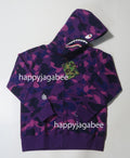 A BATHING APE BAPE KIDS COLOR CAMO SHARK ZIP HOODIE