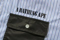 A BATHING APE STRIPE RELAXED MILITARY SHIRT
