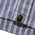 A BATHING APE STRIPE RELAXED MILITARY SHIRT