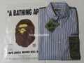 A BATHING APE STRIPE RELAXED MILITARY SHIRT