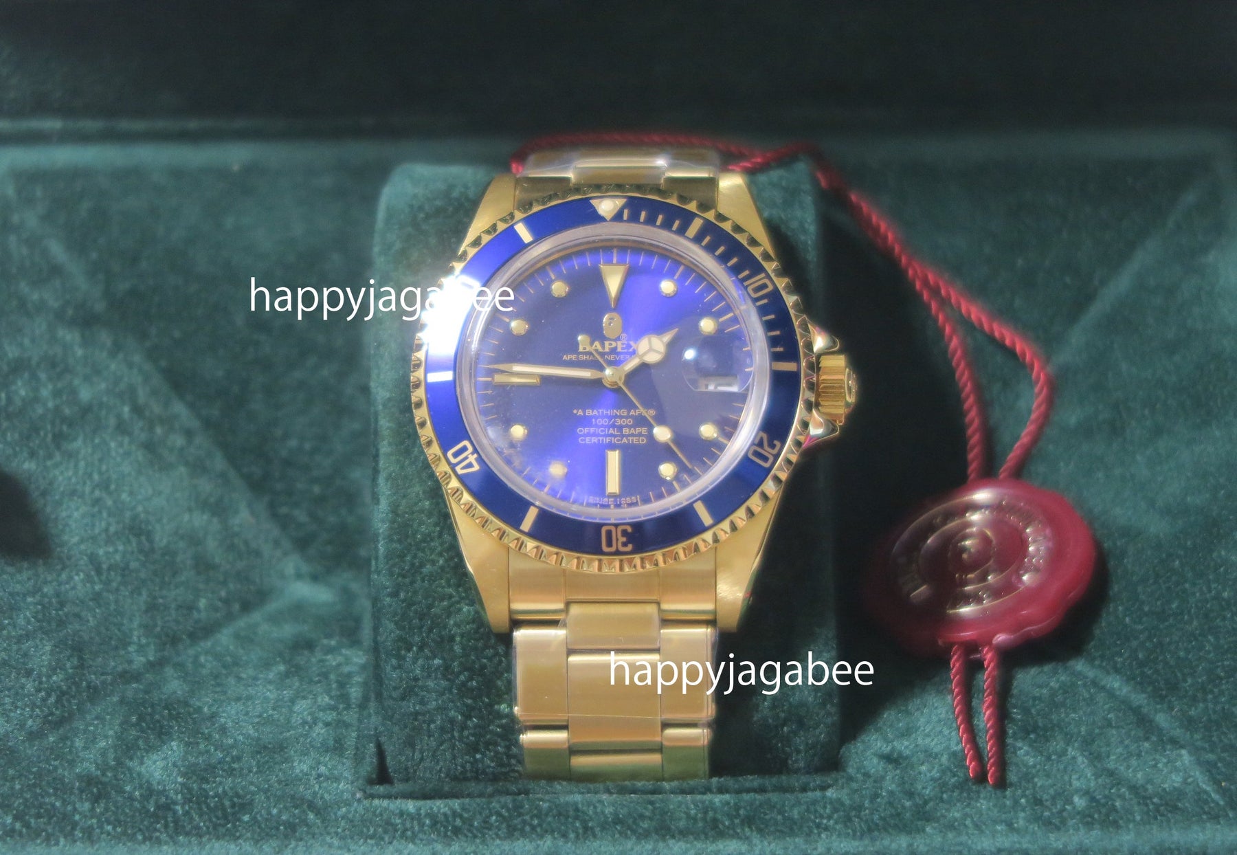 A BATHING APE CLASSIC TYPE-1 BAPEX Self-Winding Watch Blue