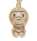 A BATHING APE MILO CRYSTAL STONE NECKLACE