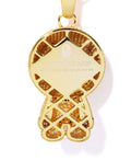 A BATHING APE MILO CRYSTAL STONE NECKLACE Silver