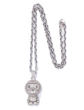 A BATHING APE MILO CRYSTAL STONE NECKLACE Silver