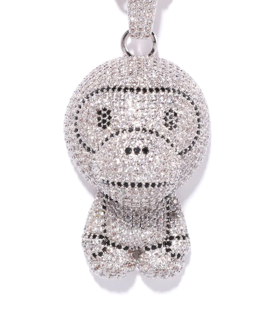 A BATHING APE MILO CRYSTAL STONE NECKLACE