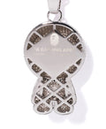 A BATHING APE MILO CRYSTAL STONE NECKLACE Silver