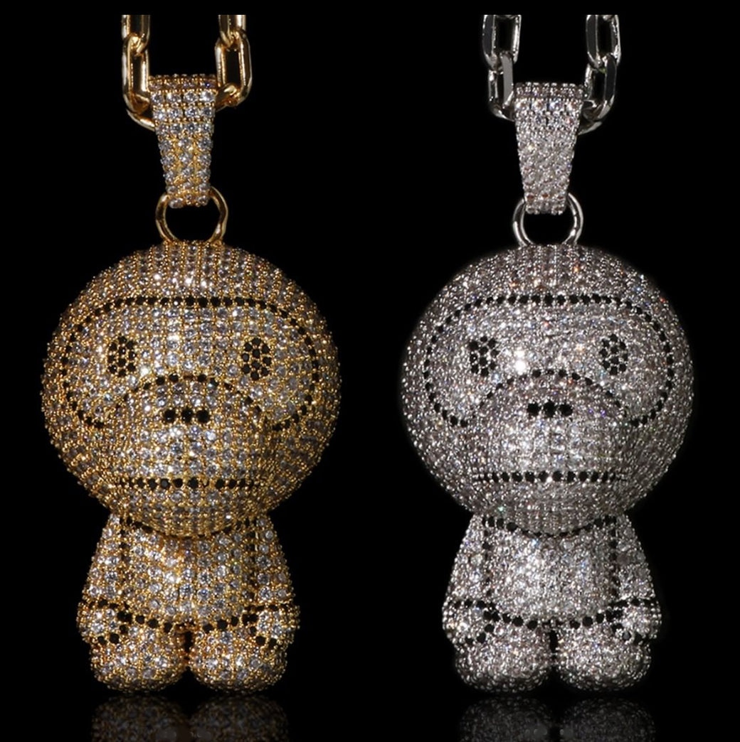 A BATHING APE MILO CRYSTAL STONE NECKLACE