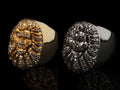 A BATHING APE APE HEAD CRYSTAL STONE RING