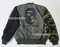 A BATHING APE BAPE x OVO LOOSE FIT MA-1 JACKET