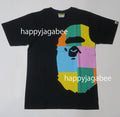 A BATHING APE COLOR BLOCK SIDE BIG APE HEAD TEE