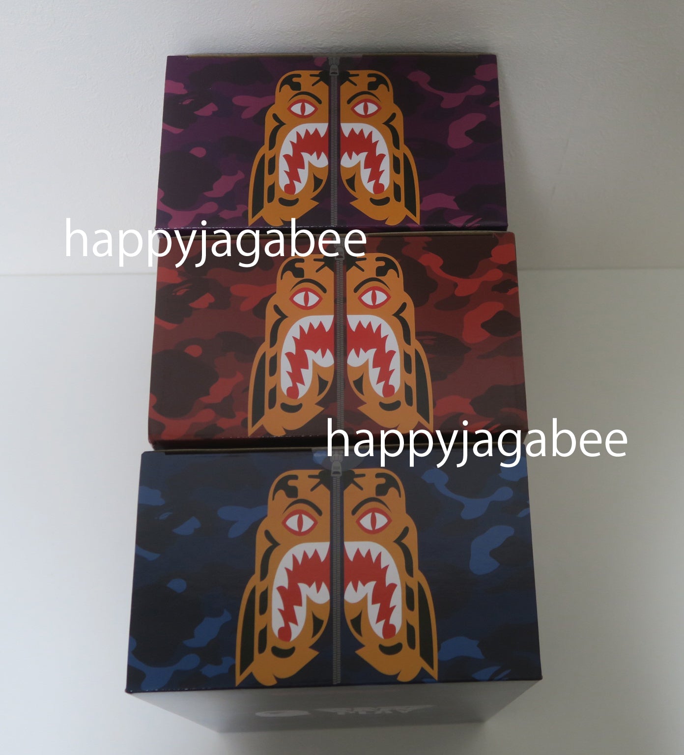 A BATHING APE BE@RBRICK x BAPE COLOR CAMO TIGER 100% & 400% Set of 3