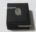 A BATHING APE MILO CRYSTAL STONE NECKLACE Silver