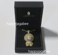 A BATHING APE MILO CRYSTAL STONE NECKLACE Silver