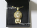 A BATHING APE MILO CRYSTAL STONE NECKLACE Silver