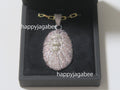 A BATHING APE APE HEAD CRYSTAL STONE NECKLACE
